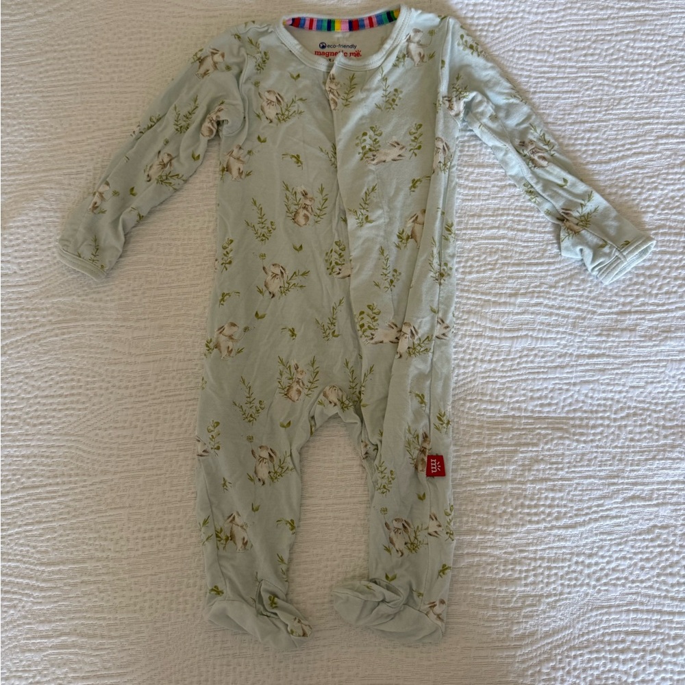 Magnetic Me Blue Bunny Footie Pajamas
